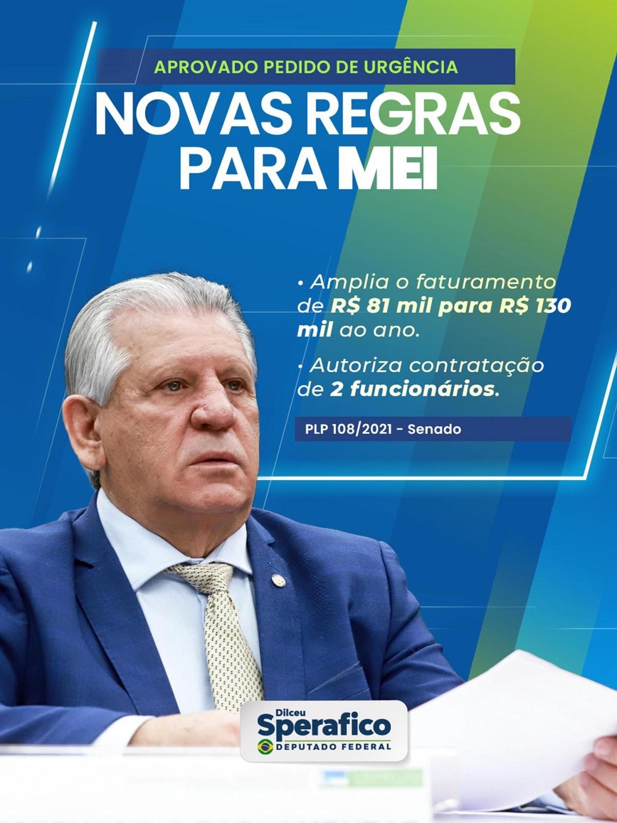 Deputado Dilceu Sperafico defende aumento do teto do MEI para R$ 130 mil ao ano