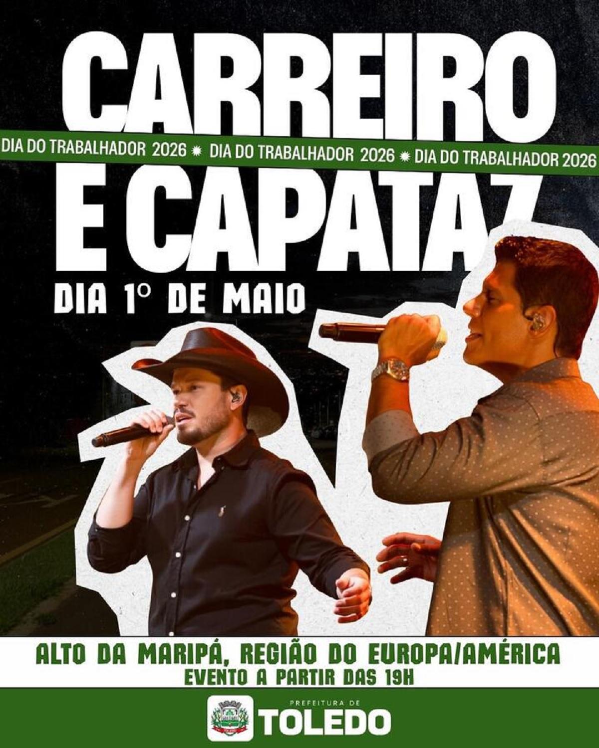 Toledo celebra Dia do Trabalhador com Show de Carreiro e Capataz